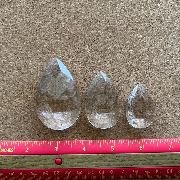 Large Teardrop Vintage Chandelier Crystals/Prisms - set of 6 - $25 - Picture 5 of 5